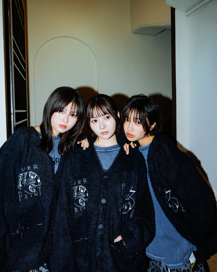 PINC NOISE MOHAIR CARDIGAN
