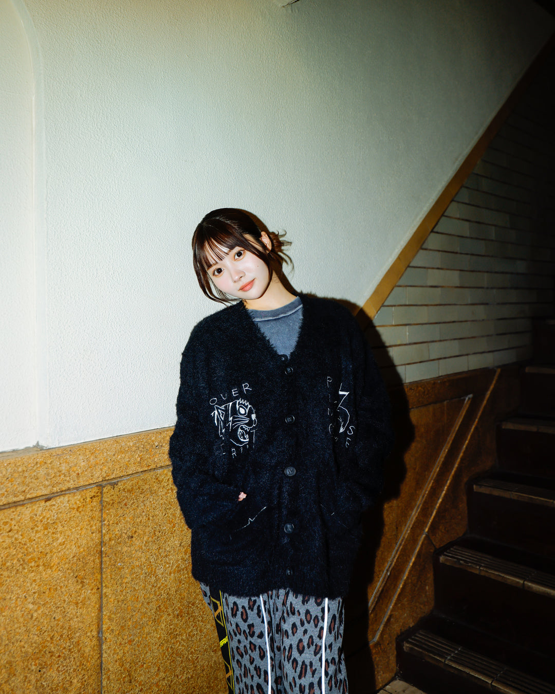 PINC NOISE MOHAIR CARDIGAN