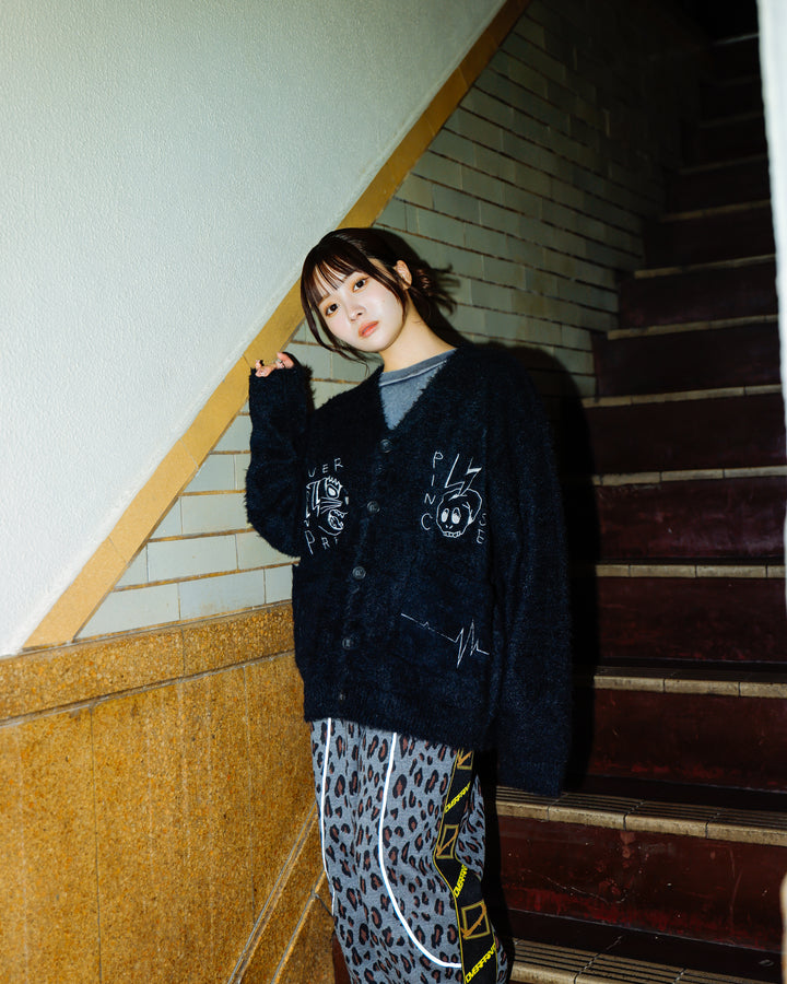 PINC NOISE MOHAIR CARDIGAN