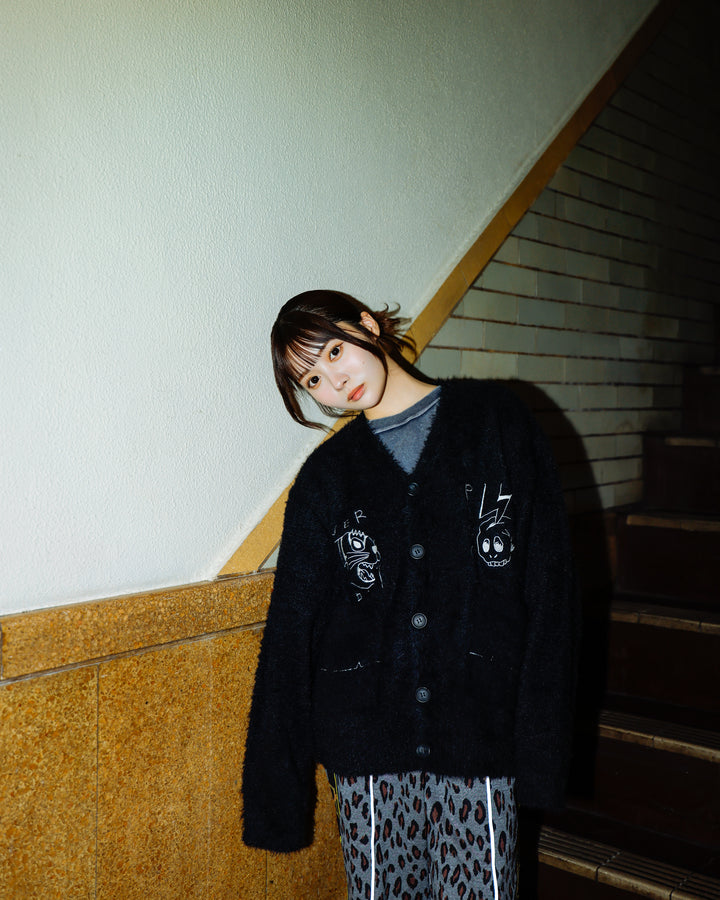 PINC NOISE MOHAIR CARDIGAN