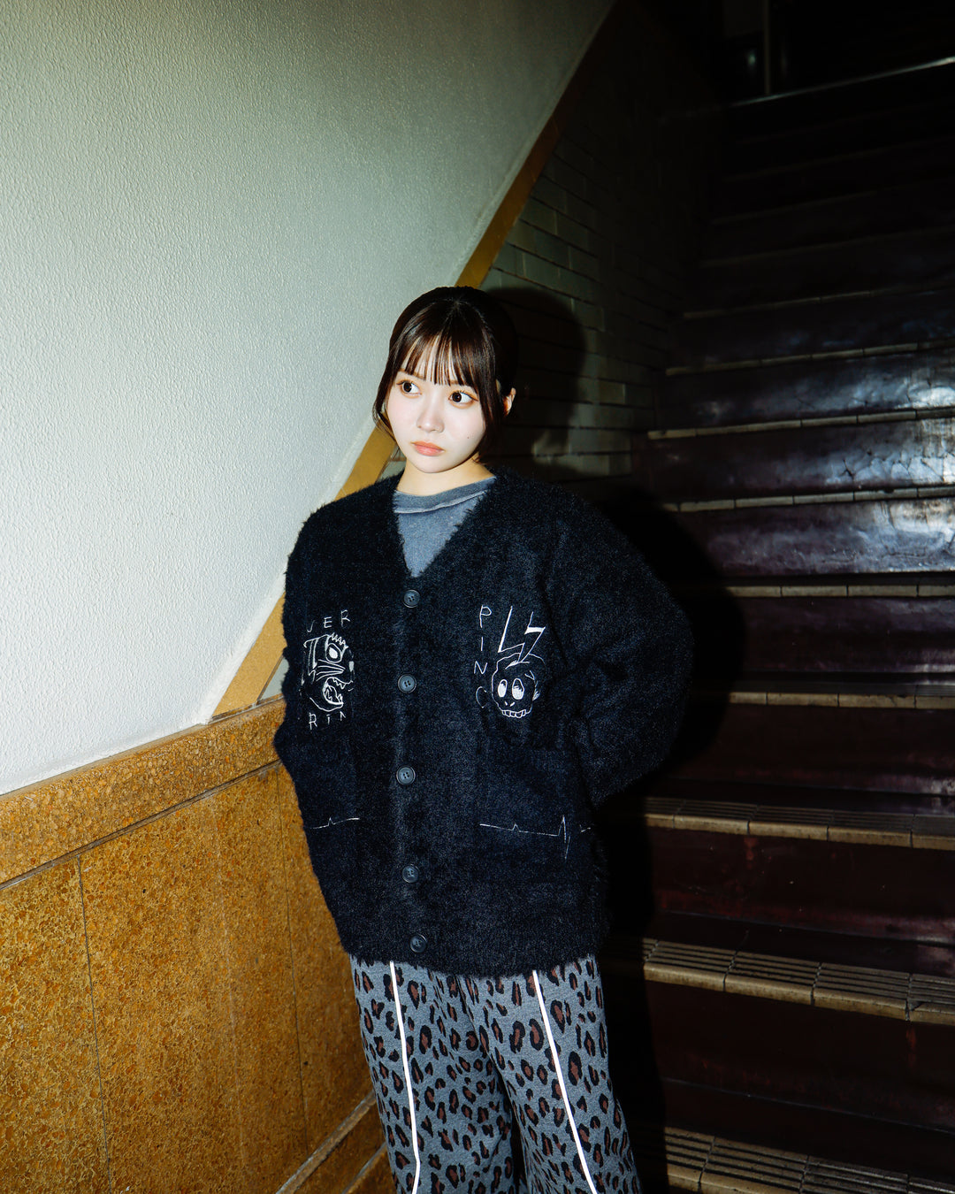 PINC NOISE MOHAIR CARDIGAN