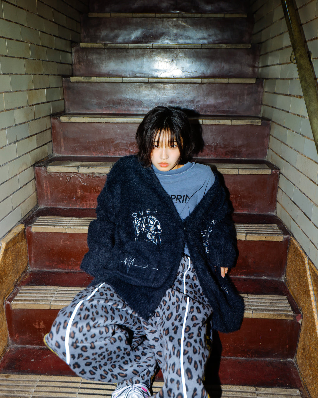 PINC NOISE MOHAIR CARDIGAN