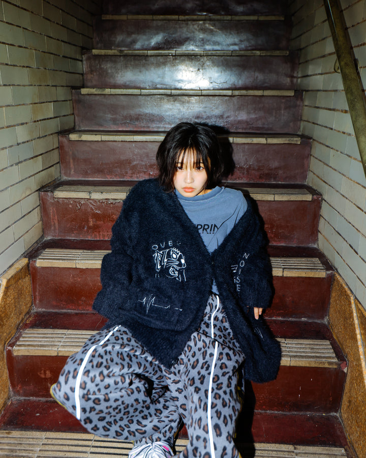 PINC NOISE MOHAIR CARDIGAN