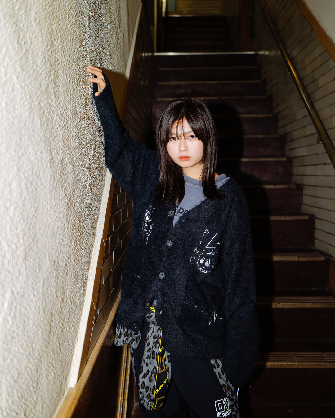 PINC NOISE MOHAIR CARDIGAN