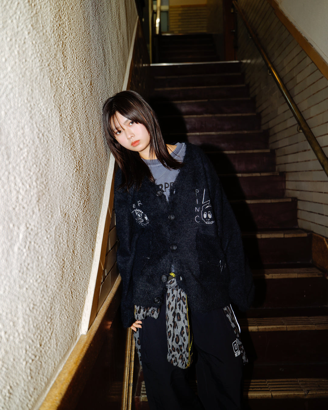PINC NOISE MOHAIR CARDIGAN