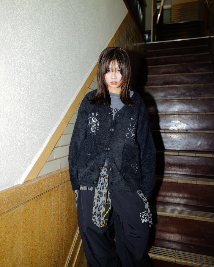 PINC NOISE MOHAIR CARDIGAN
