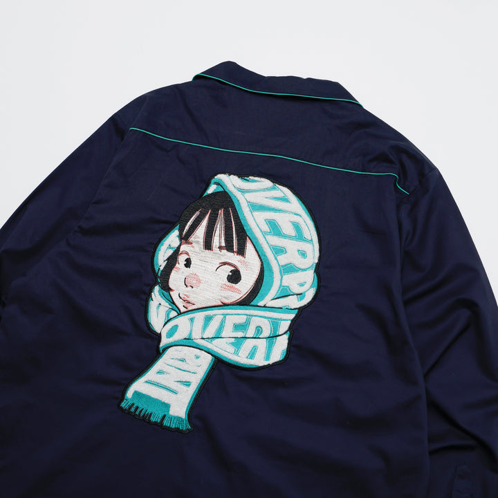 LOUNGE SCARF EMB SHIRT
