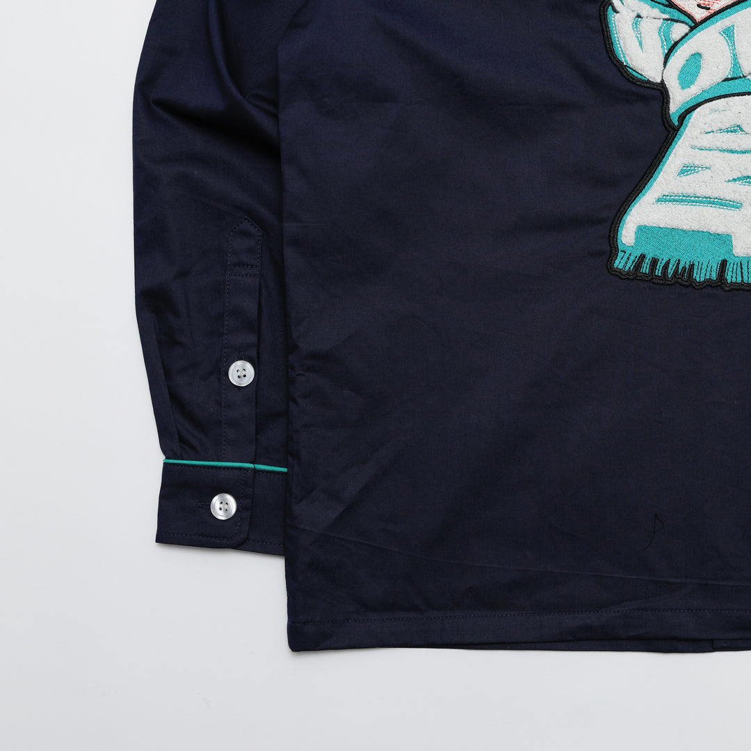 LOUNGE SCARF EMB SHIRT