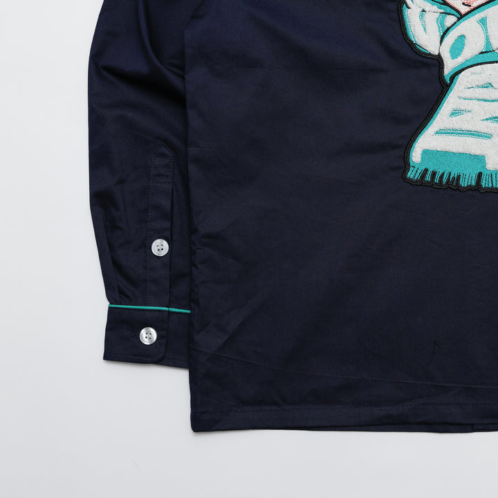 LOUNGE SCARF EMB SHIRT