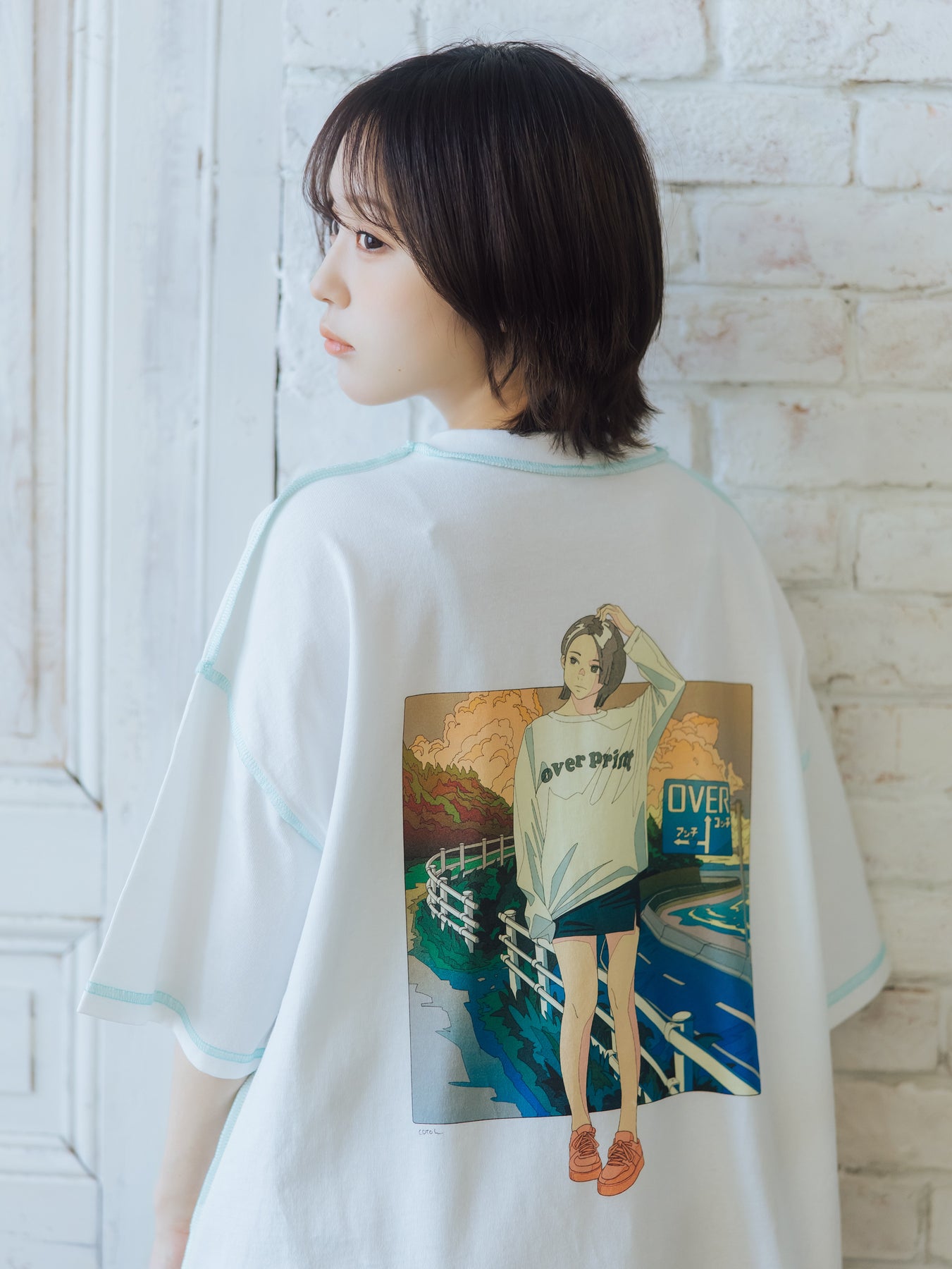 Tシャツ(長袖/七分) over print  sunset LS Tee sunset Tee – over print