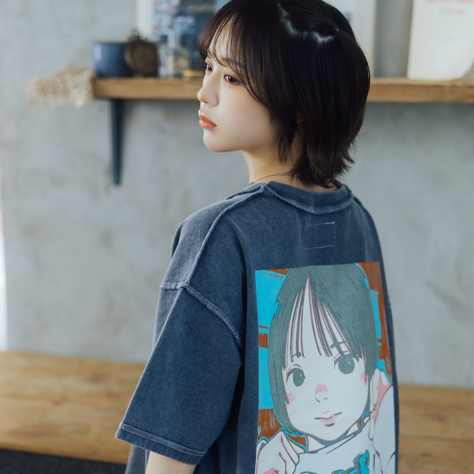POP ART pigment Tee Ver:21 GLOW IN THE DARK – over print