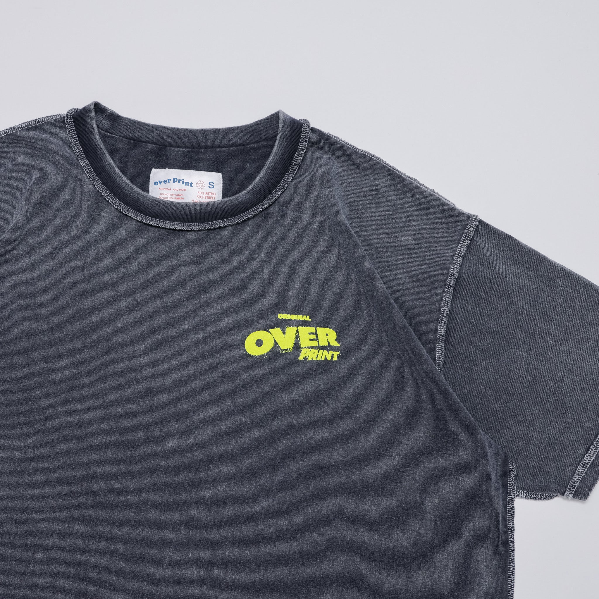 POP ART pigment Tee Ver:23 GLOW IN THE DARK – over print