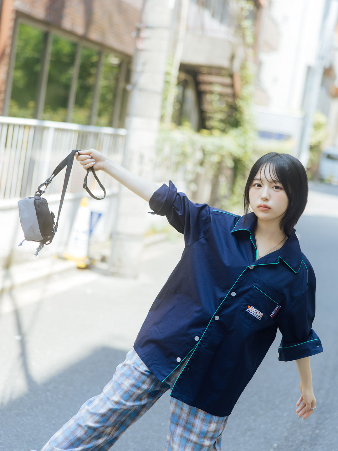 LOUNGE SCARF EMB SHIRT