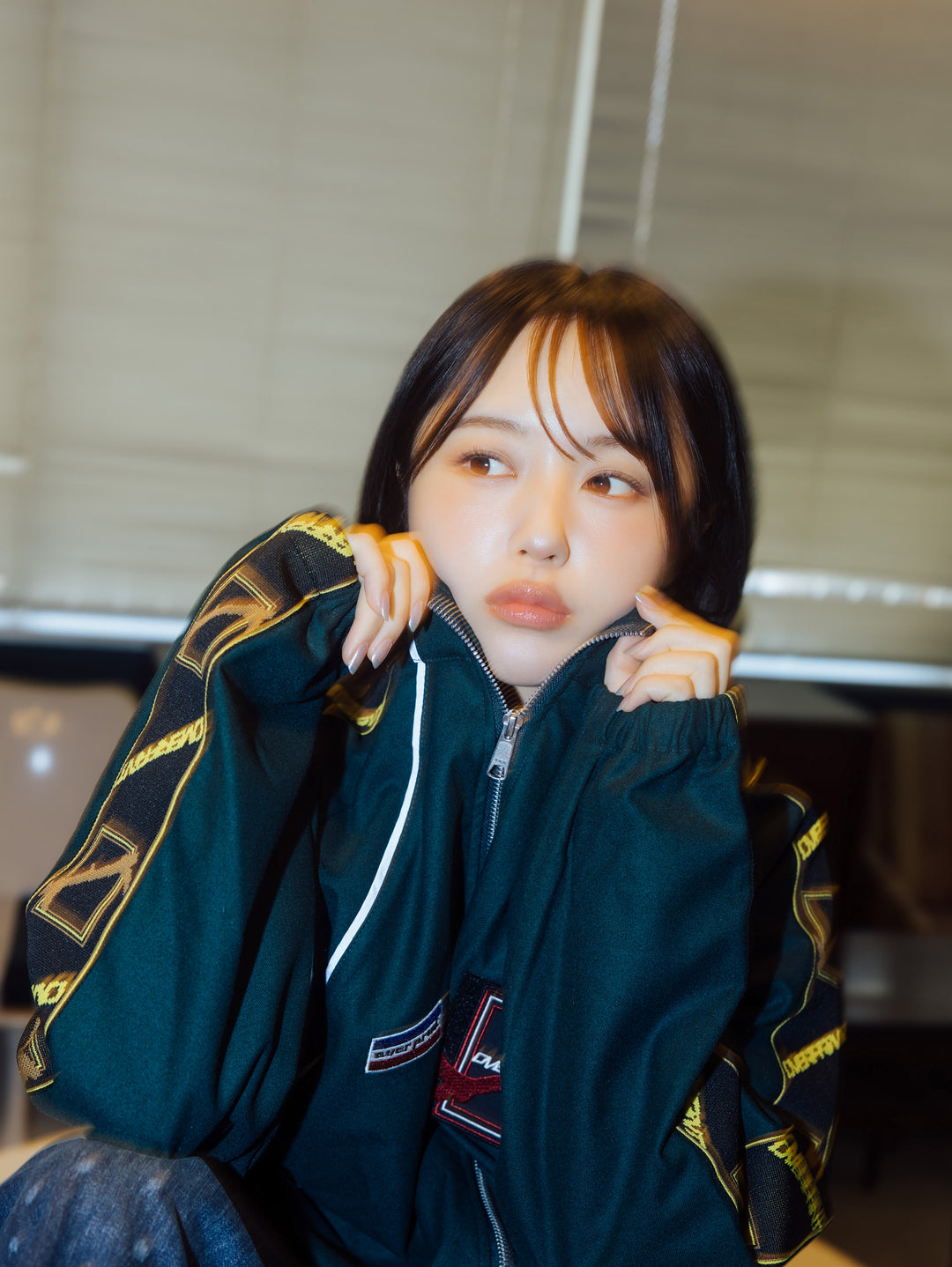 Wool jersey jacket