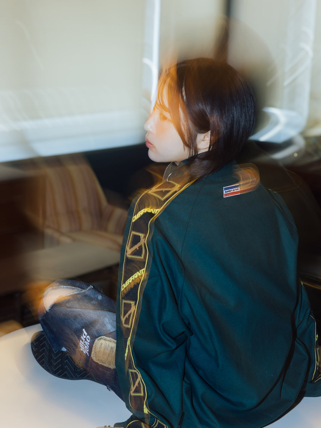 Wool jersey jacket