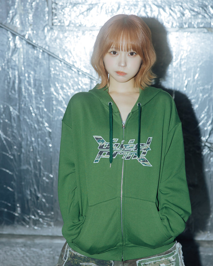 Camo Logo Zip Hoodie