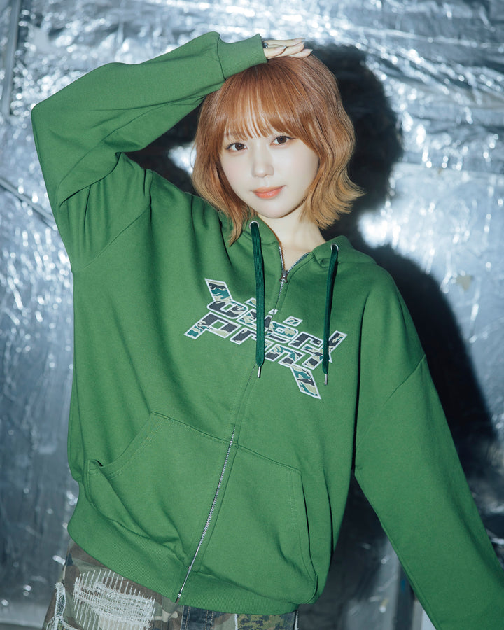 Camo Logo Zip Hoodie