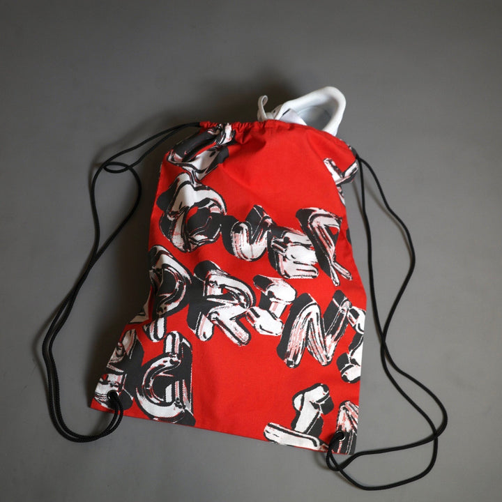 chain logo drawstring bag