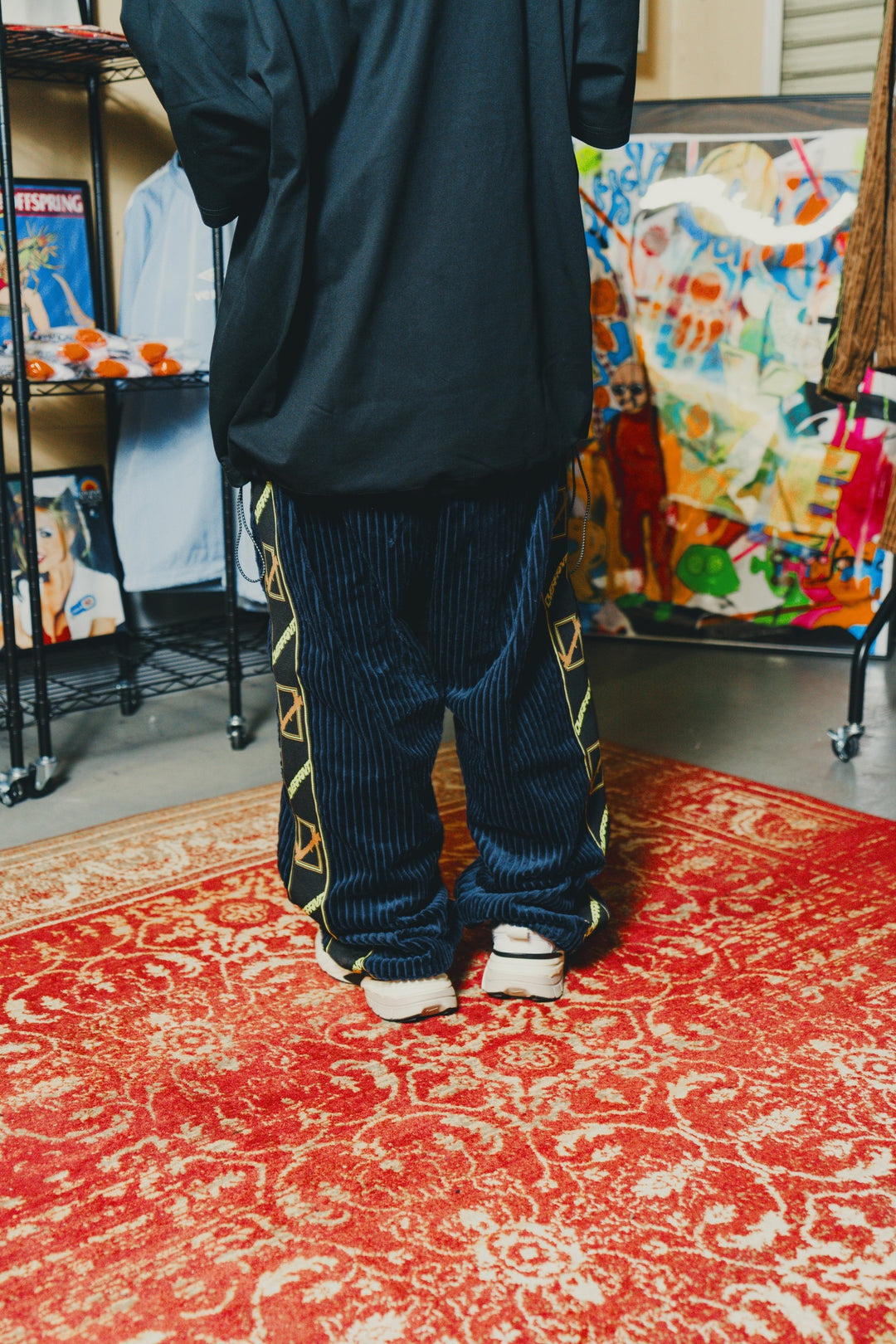 Corduroy jersey pants
