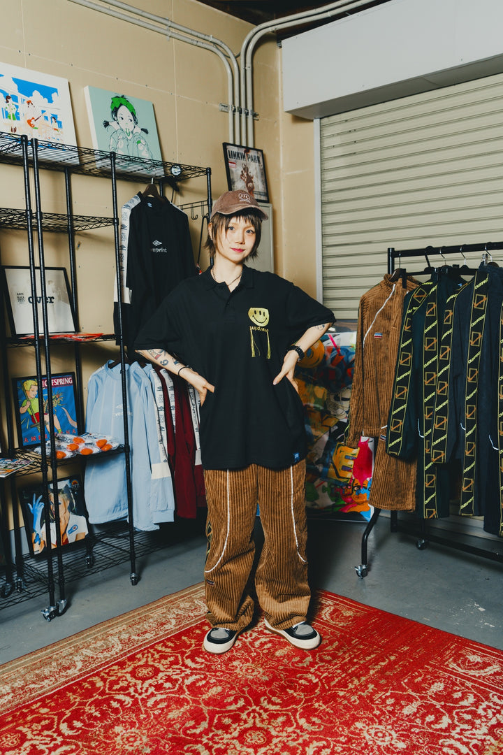 Corduroy jersey pants