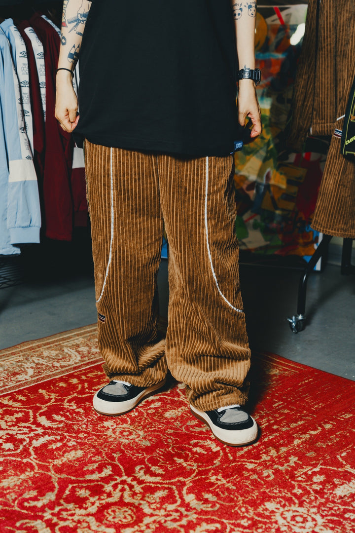 Corduroy jersey pants