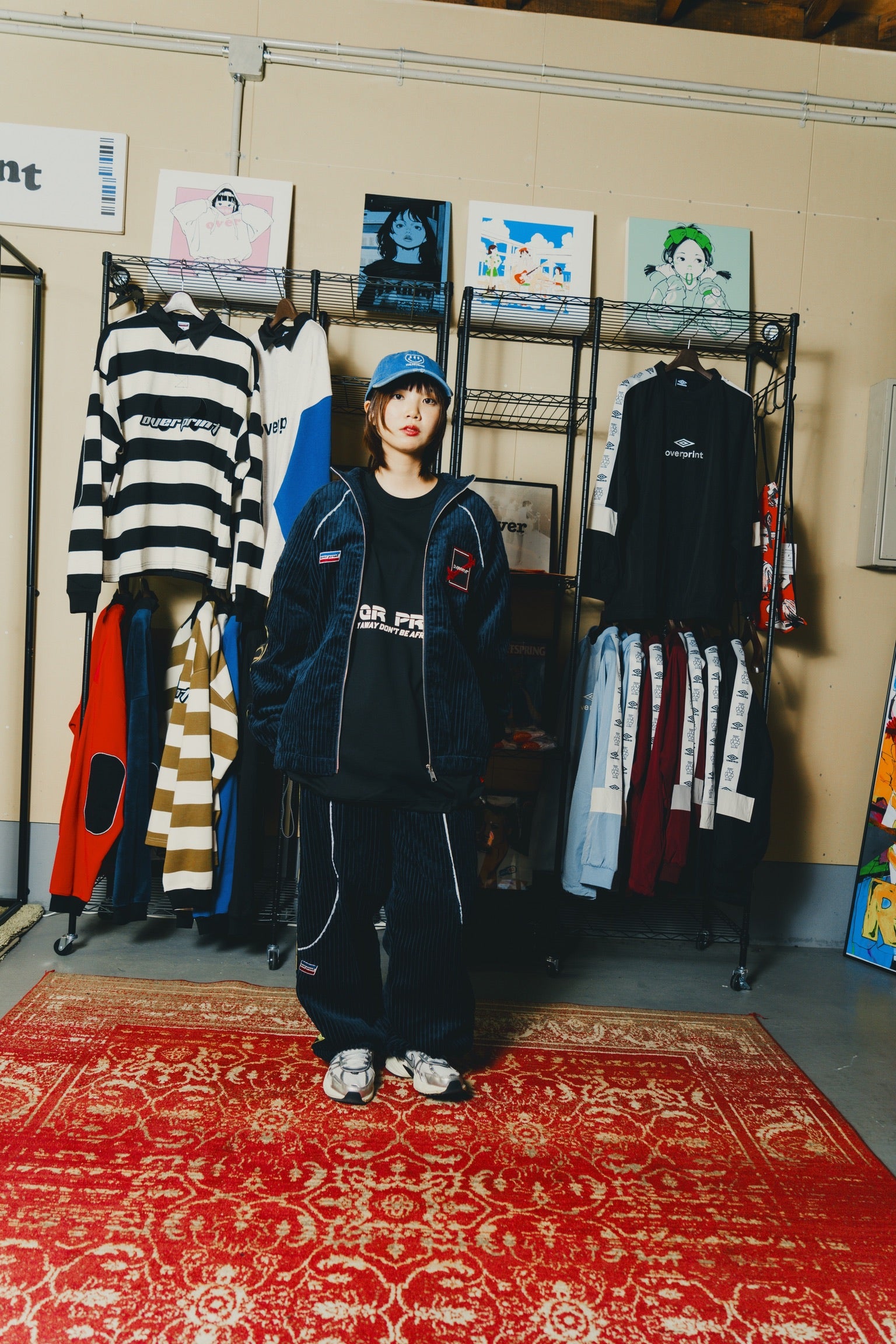 Corduroy jersey jacket – over print