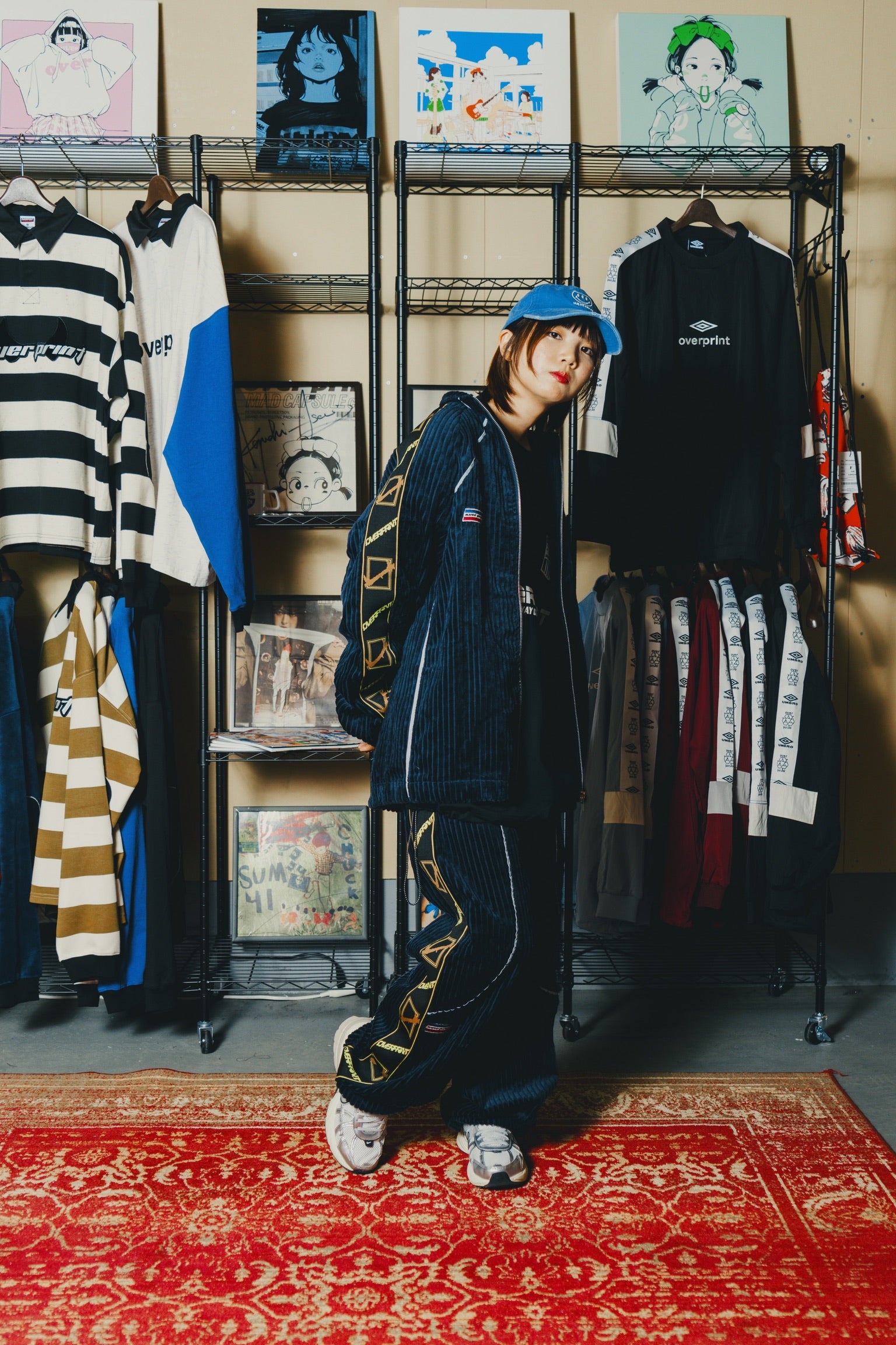 Corduroy jersey jacket – over print