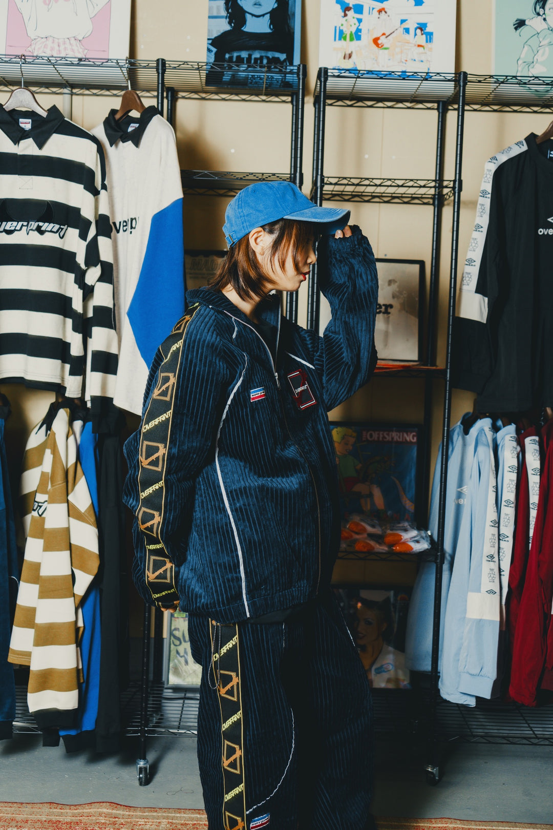 Corduroy jersey pants