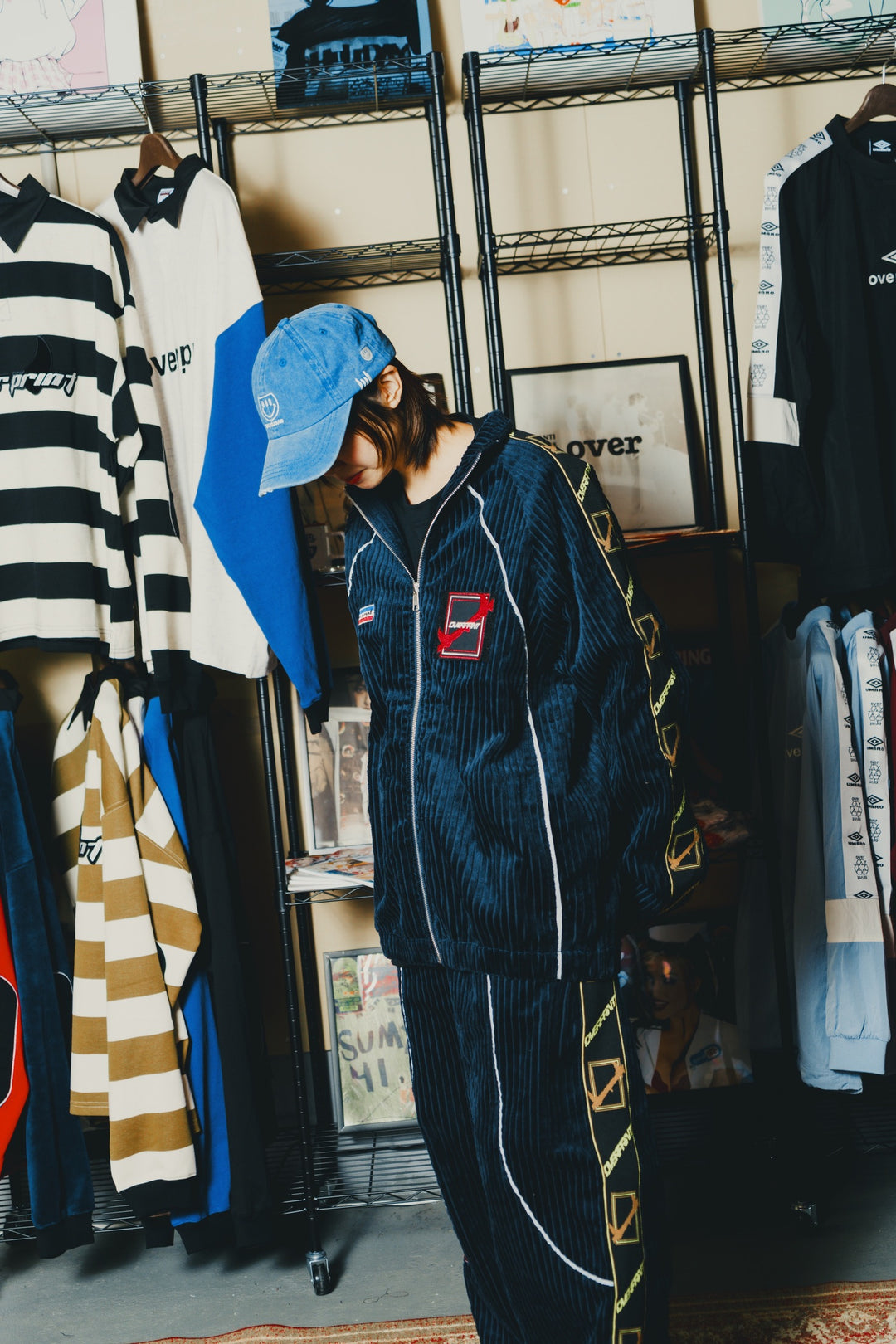 Corduroy jersey pants