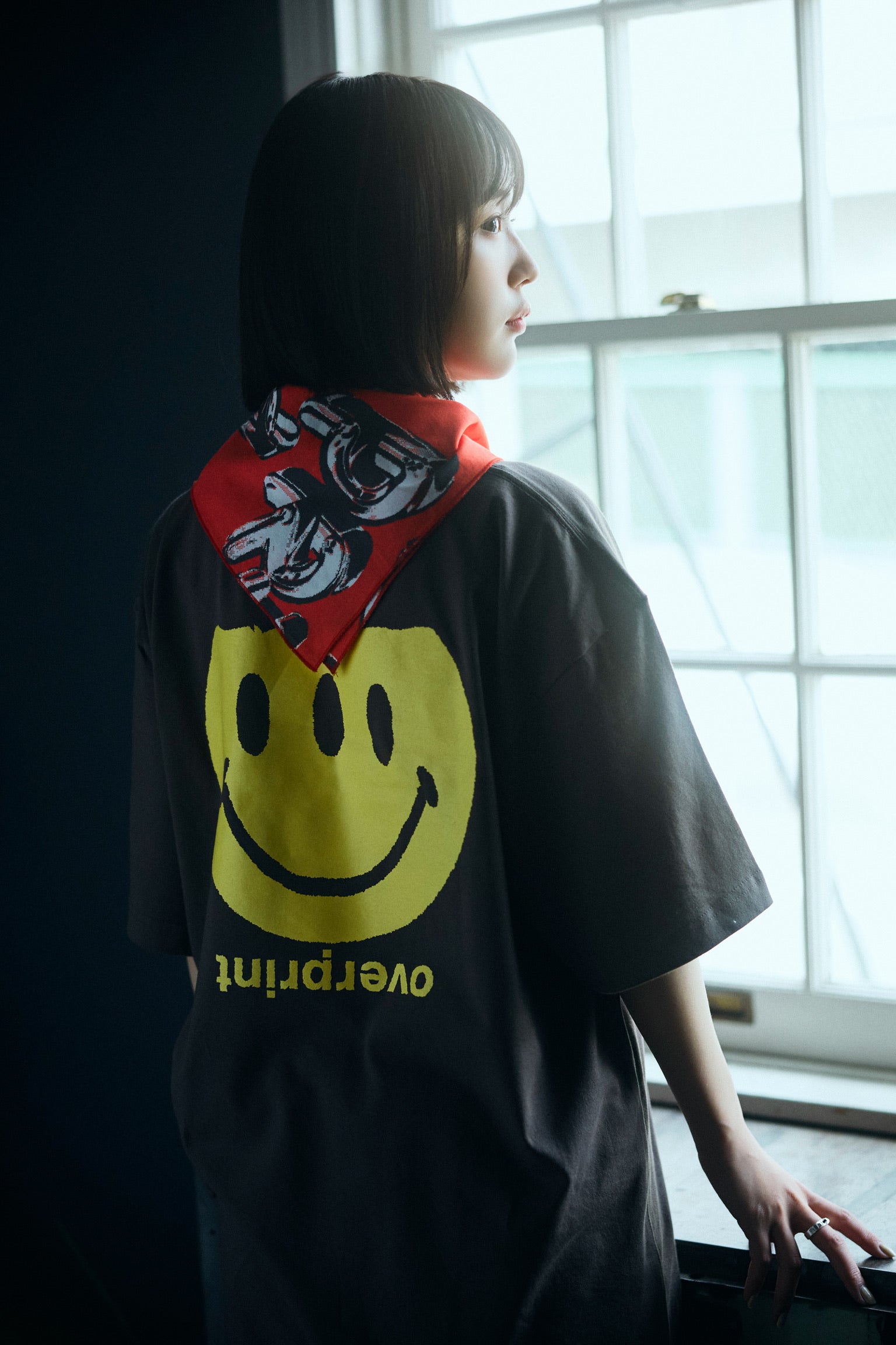 トップス BIO wear LAYERED OVERPRINTED TEE LAYERED OVERPRINTED TEE