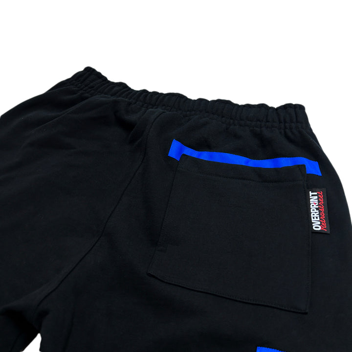 sweat cargo pants (black)