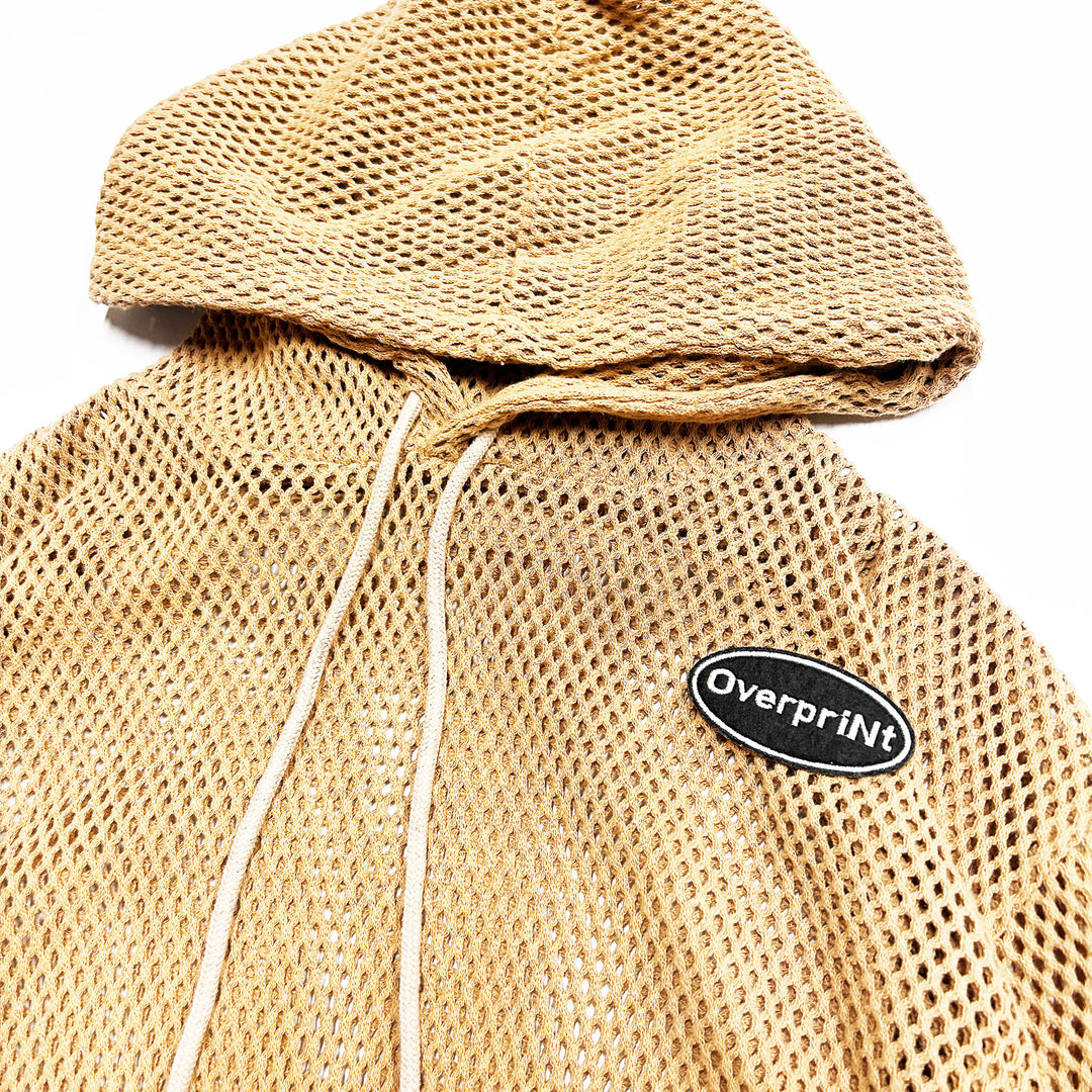 (残り1点)mesh Hoodie(brown) size:S