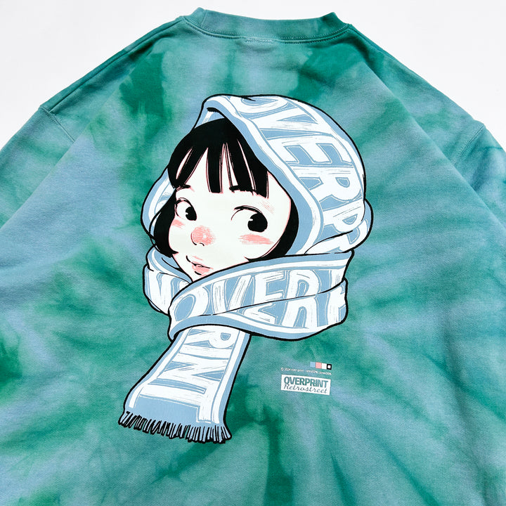 ▼TIE DYE SCARF sweatshirts(green)