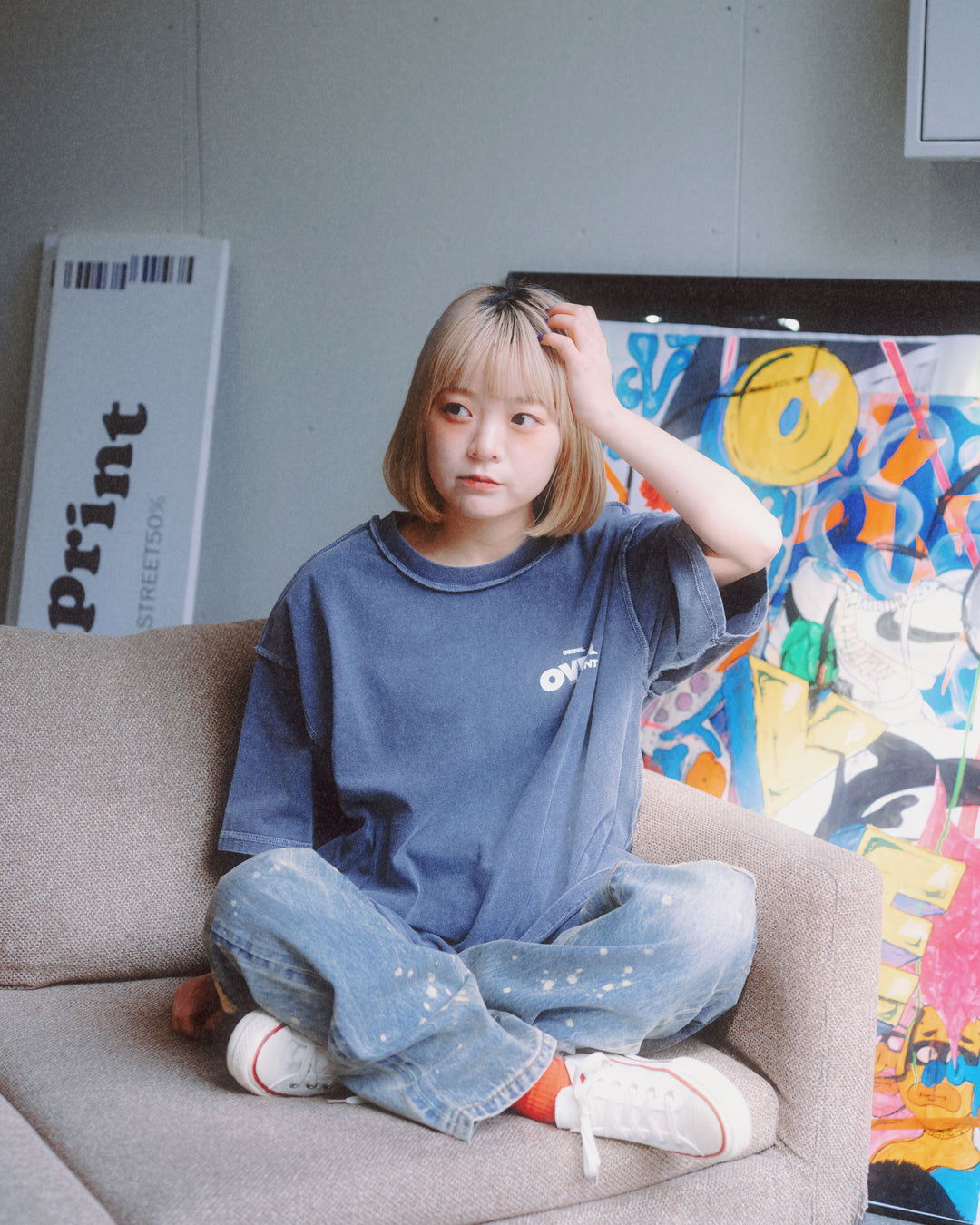 POP ART pigment Tee Ver:1 GLOW IN THE DARK