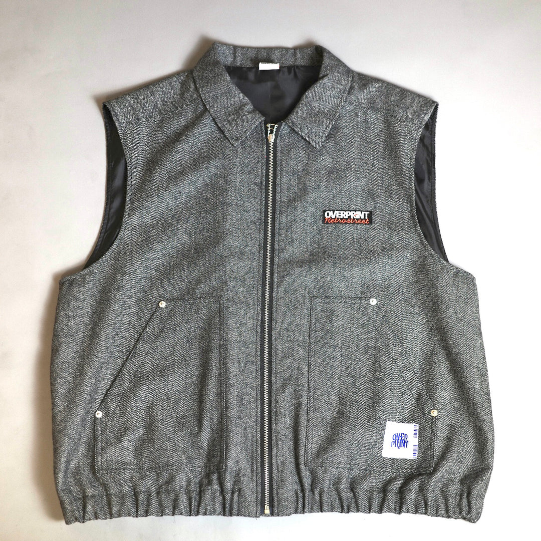 VEST HERRINGBONE TWEED