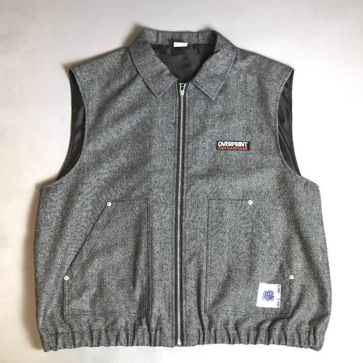 VEST HERRINGBONE TWEED