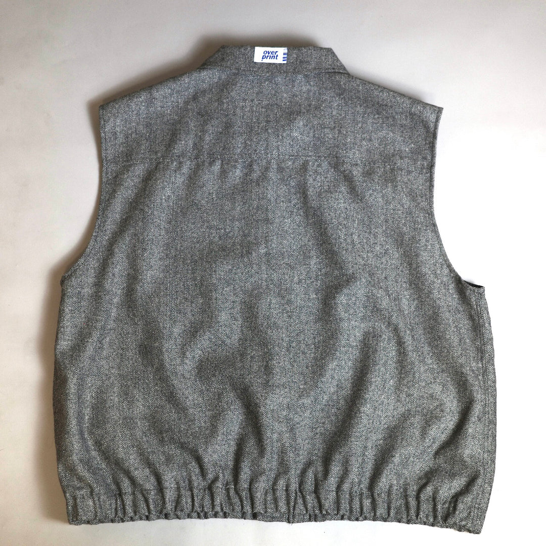 VEST HERRINGBONE TWEED