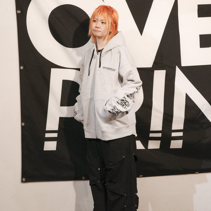 OVERPRINT Zip Hoodie_PINC NOISE