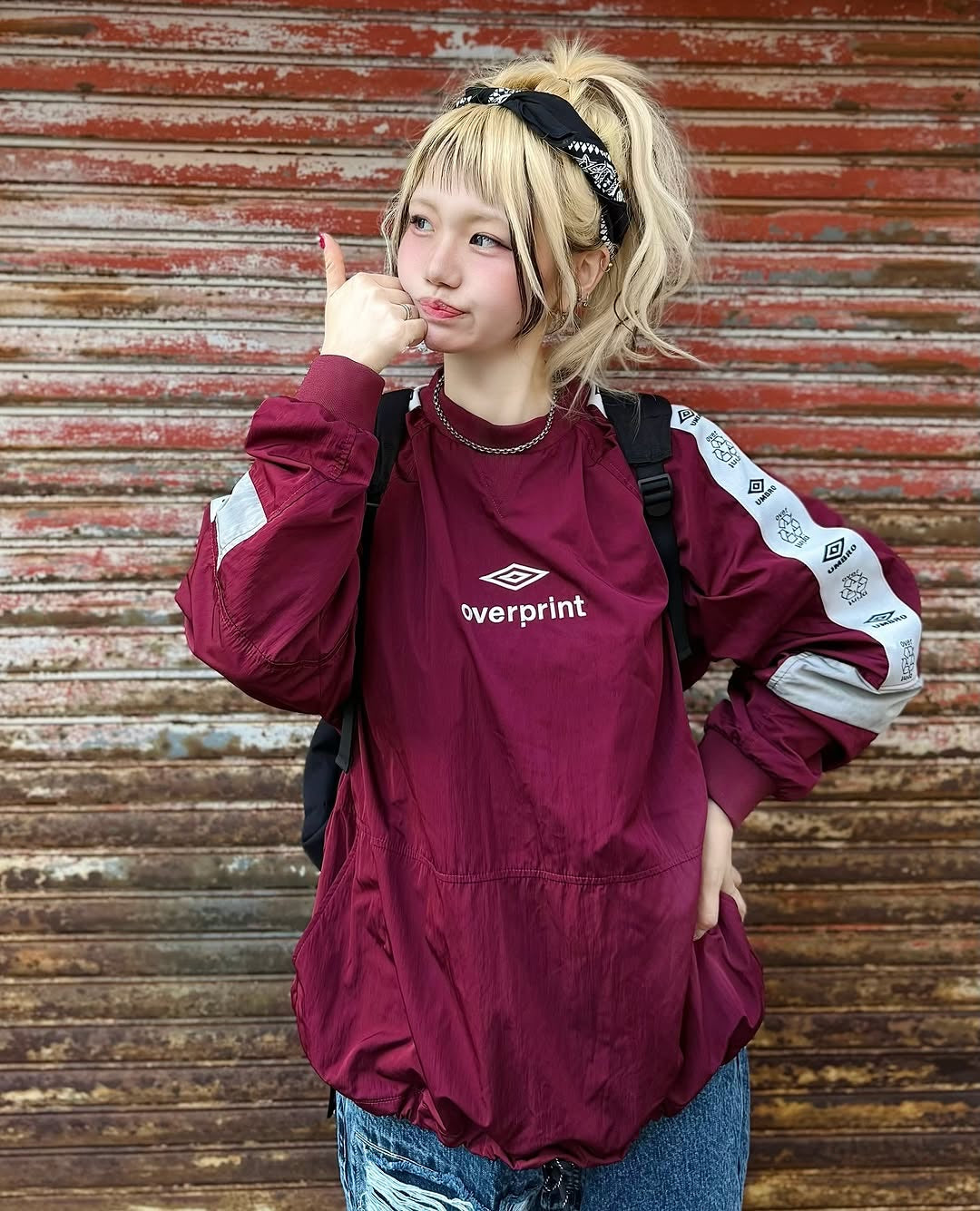 UMBRO * over print Drill top